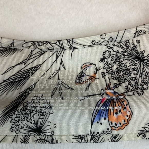 White Butterfly Patterned Gap Body Bra - Picture 3 of 5